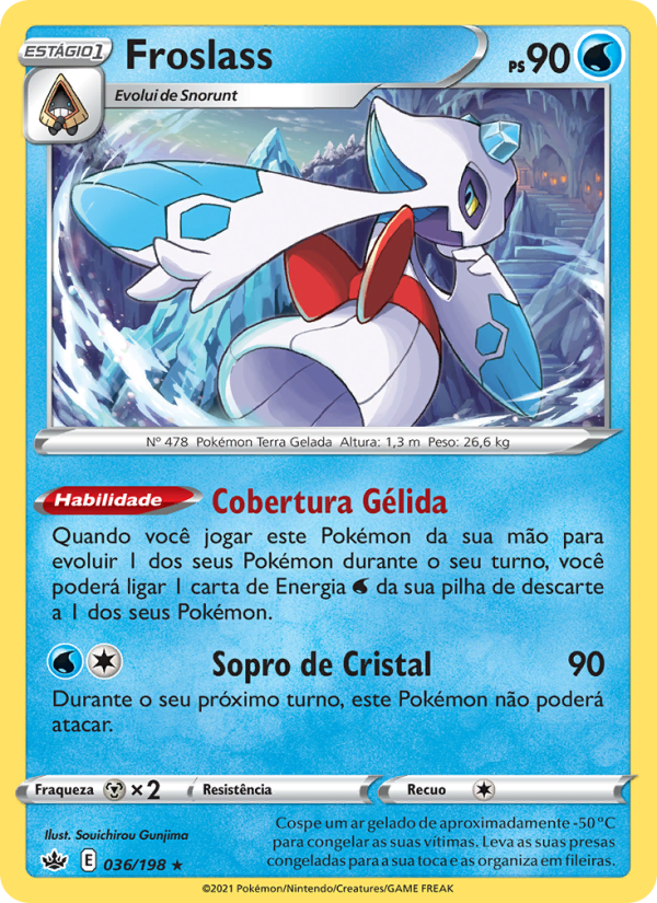 Froslass 36 — Reinado Arrepiante (Portuguese Pokémon TCG card)
