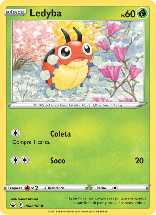 Ledyba 4 — Reinado Arrepiante (Portuguese Pokémon TCG card)