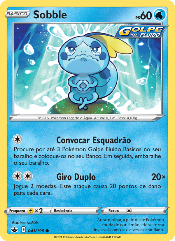 Sobble 41 — Reinado Arrepiante (Portuguese Pokémon TCG card)