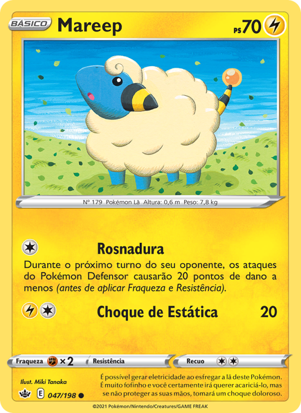 Mareep 47 — Reinado Arrepiante (Portuguese Pokémon TCG card)
