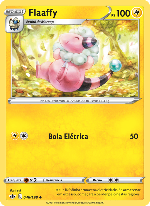 Flaaffy 48 — Reinado Arrepiante (Portuguese Pokémon TCG card)