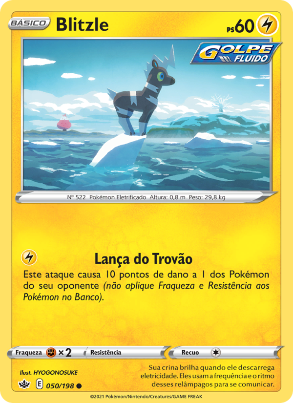 Blitzle 50 — Reinado Arrepiante (Portuguese Pokémon TCG card)