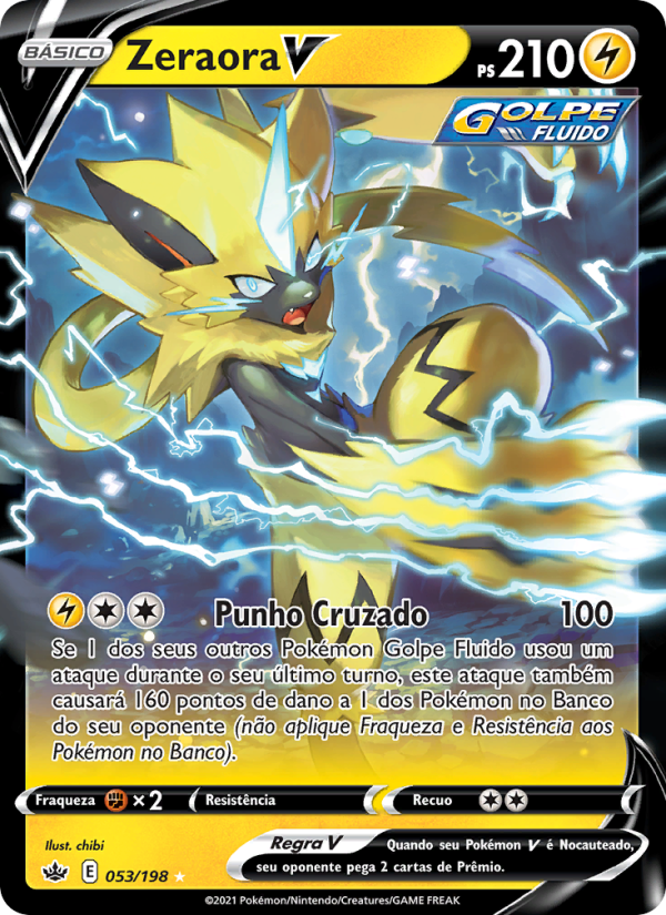 Zeraora V 53 — Reinado Arrepiante (Portuguese Pokémon TCG card)