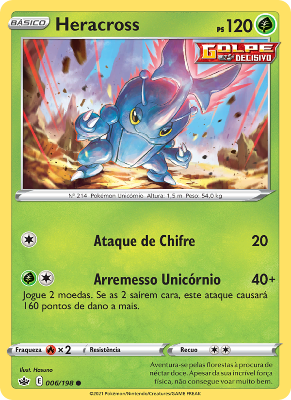 Heracross 6 — Reinado Arrepiante (Portuguese Pokémon TCG card)