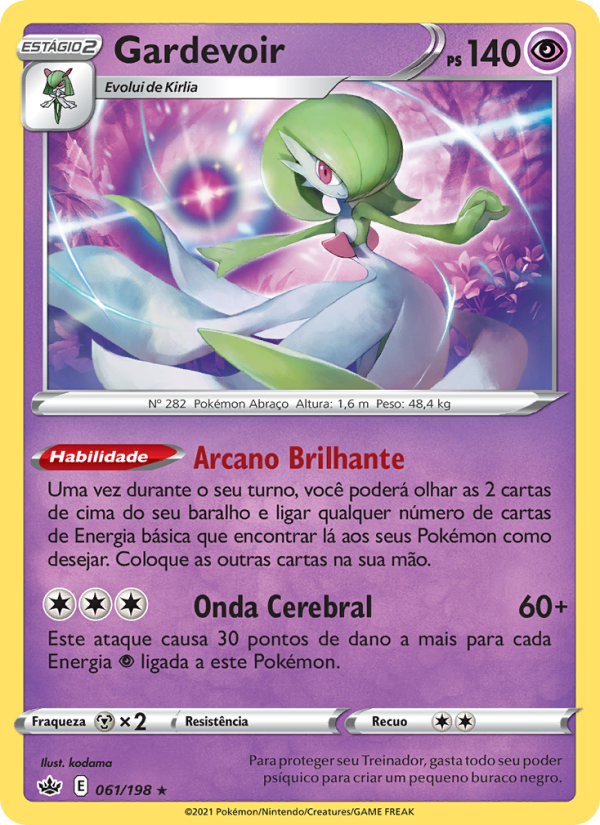Gardevoir 61 — Reinado Arrepiante (Portuguese Pokémon TCG card)