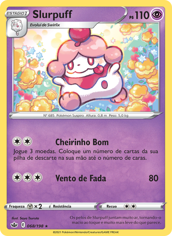Slurpuff 68 — Reinado Arrepiante (Portuguese Pokémon TCG card)