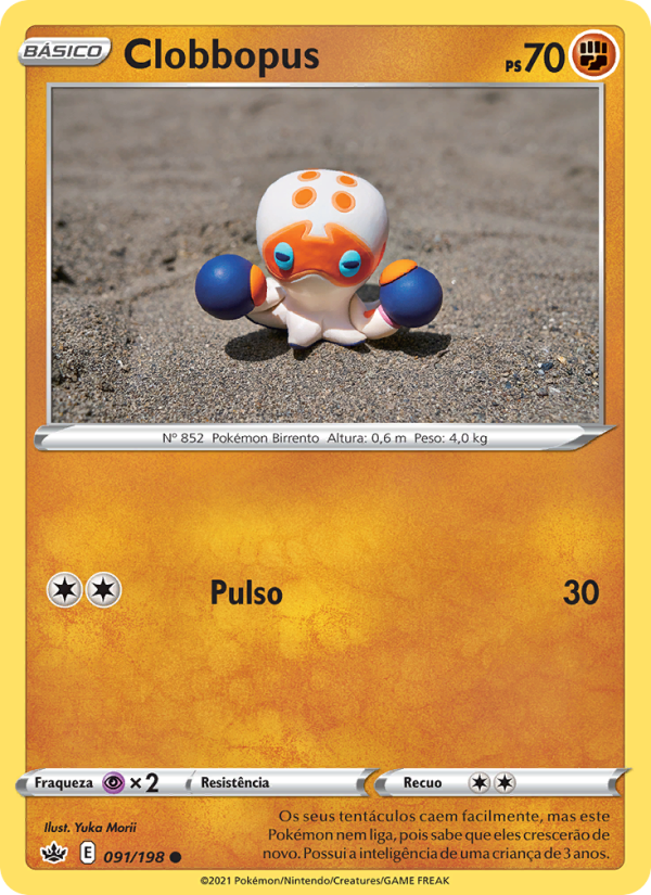 Clobbopus 91 — Reinado Arrepiante (Portuguese Pokémon TCG card)