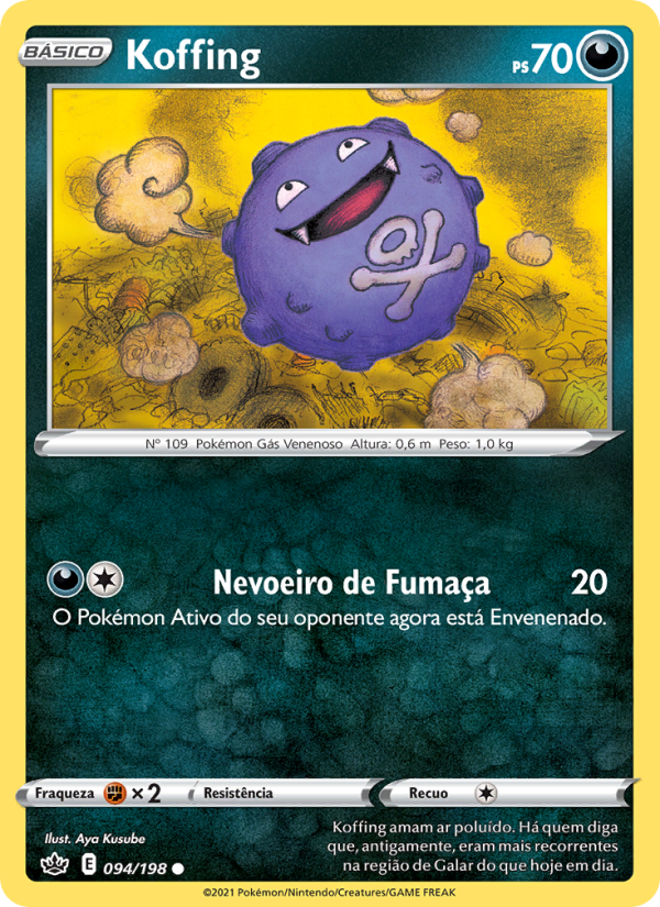 Koffing 94 — Reinado Arrepiante (Portuguese Pokémon TCG card)