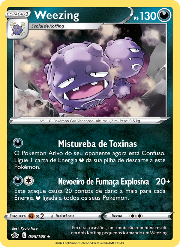 Weezing 95 — Reinado Arrepiante (Portuguese Pokémon TCG card)