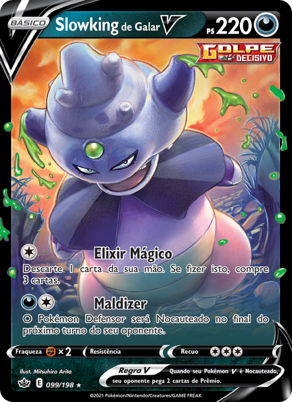 Slowking de Galar V 99 — Reinado Arrepiante (Portuguese Pokémon TCG card)