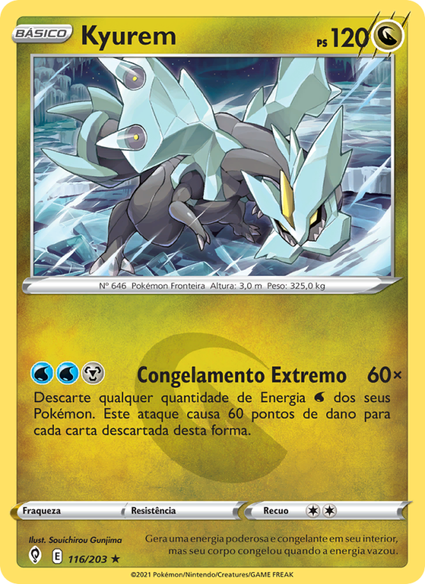 Kyurem 116 — Céus em Evolução (Portuguese Pokémon TCG card)