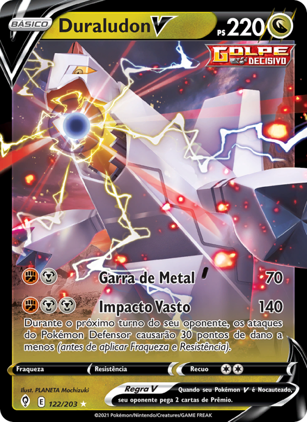 Duraludon V 122 — Céus em Evolução (Portuguese Pokémon TCG card)