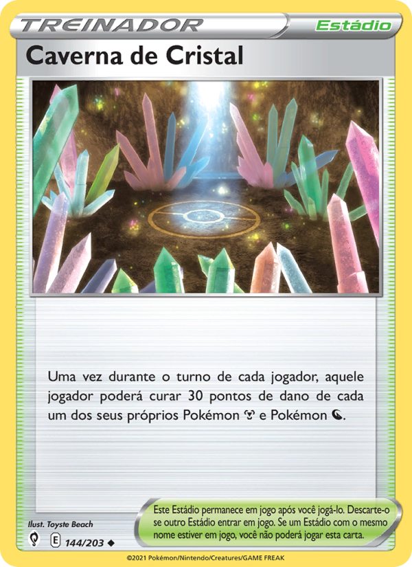 Caverna de Cristal 144 — Céus em Evolução (Portuguese Pokémon TCG card)