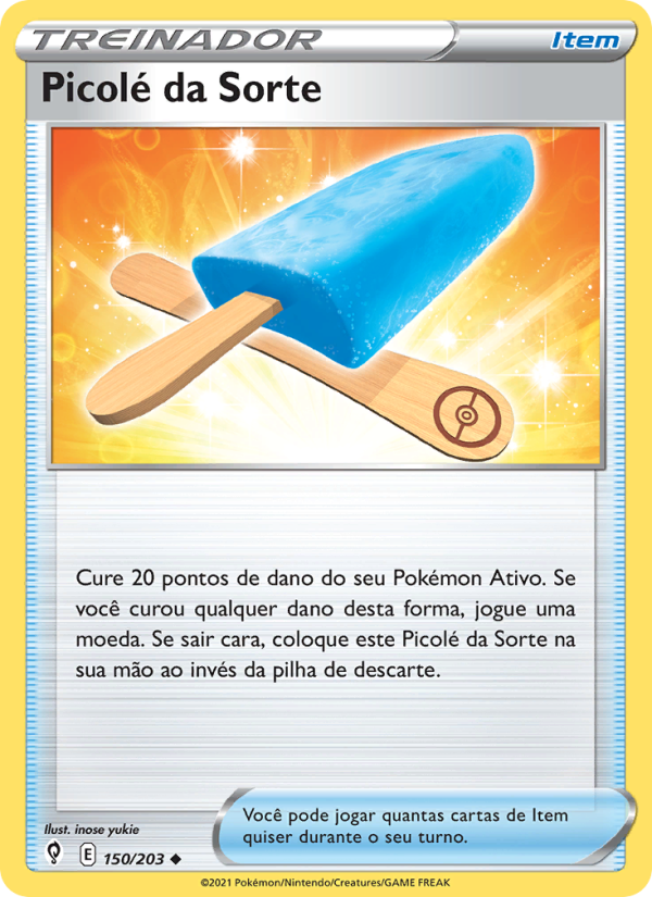 Picolé da Sorte 150 — Céus em Evolução (Portuguese Pokémon TCG card)