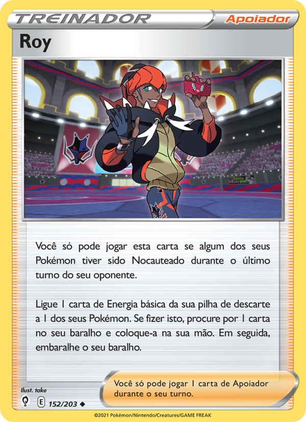Roy 152 — Céus em Evolução (Portuguese Pokémon TCG card)