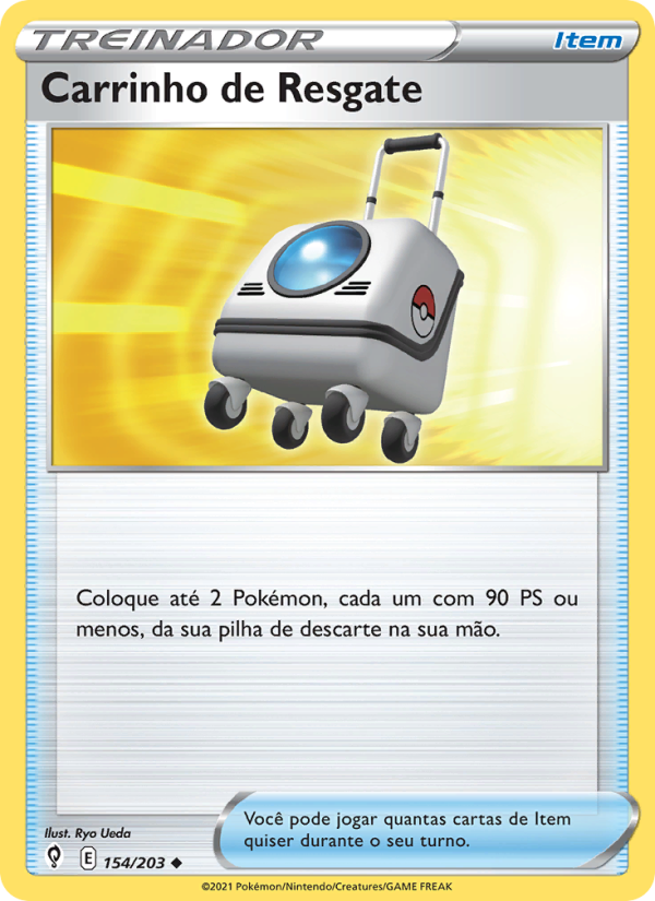 Carrinho de Resgate 154 — Céus em Evolução (Portuguese Pokémon TCG card)