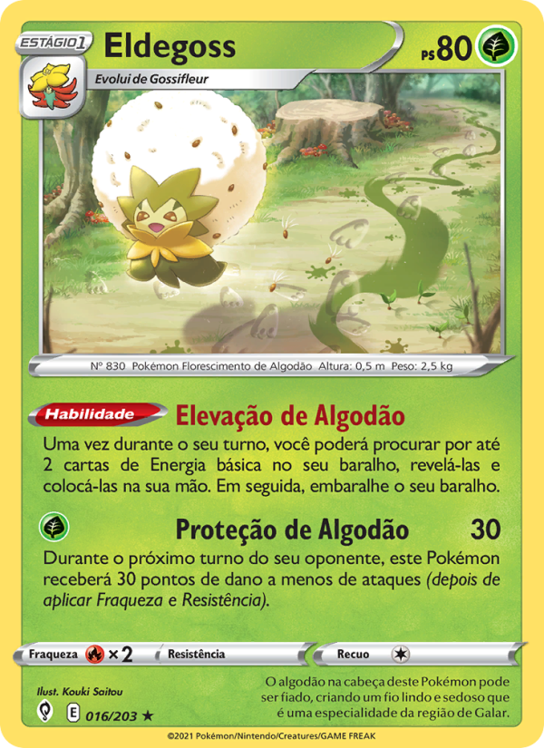 Eldegoss 16 — Céus em Evolução (Portuguese Pokémon TCG card)