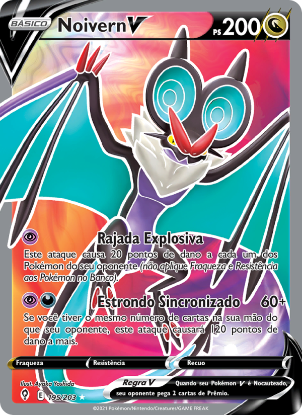 Noivern V 195 — Céus em Evolução (Portuguese Pokémon TCG card)