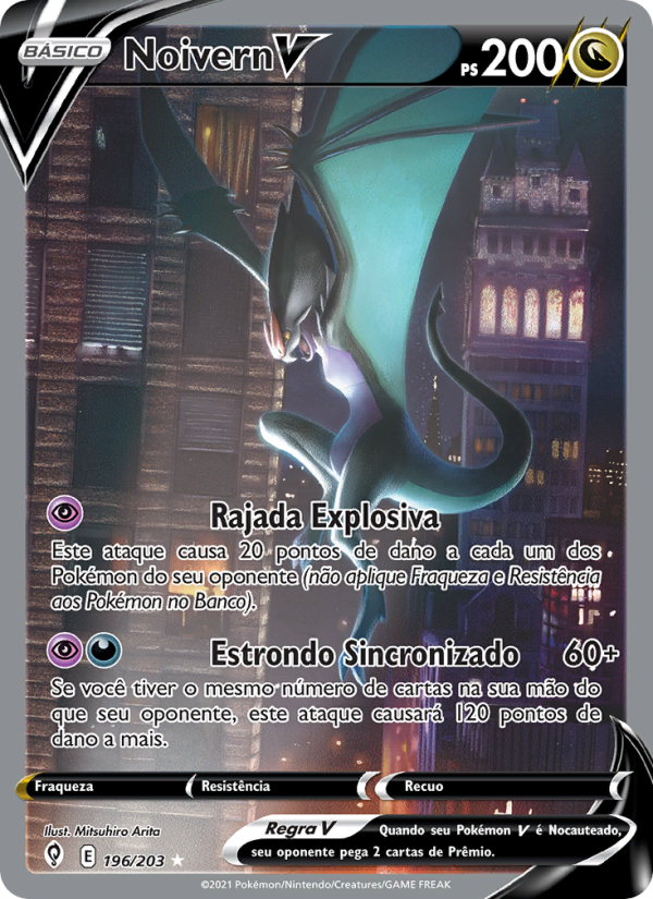Noivern V 196 — Céus em Evolução (Portuguese Pokémon TCG card)