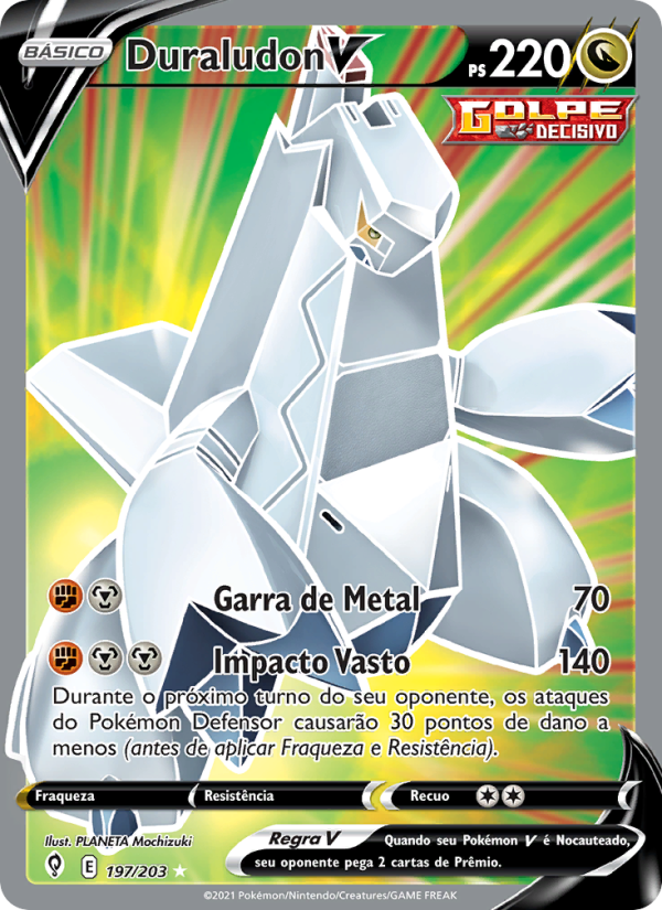 Duraludon V 197 — Céus em Evolução (Portuguese Pokémon TCG card)