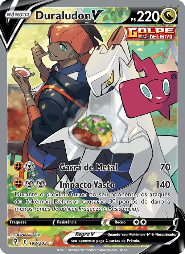 Duraludon V 198 — Céus em Evolução (Portuguese Pokémon TCG card)
