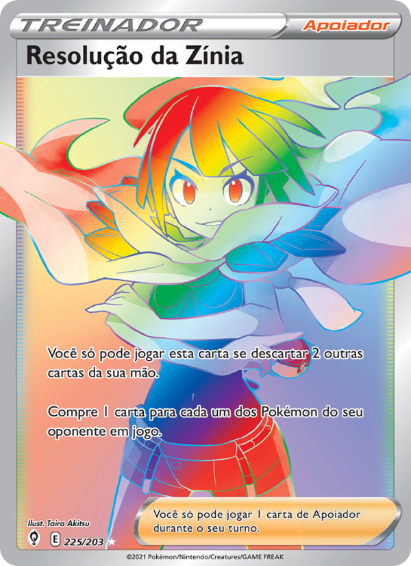 Resolução da Zínia 225 — Céus em Evolução (Portuguese Pokémon TCG card)