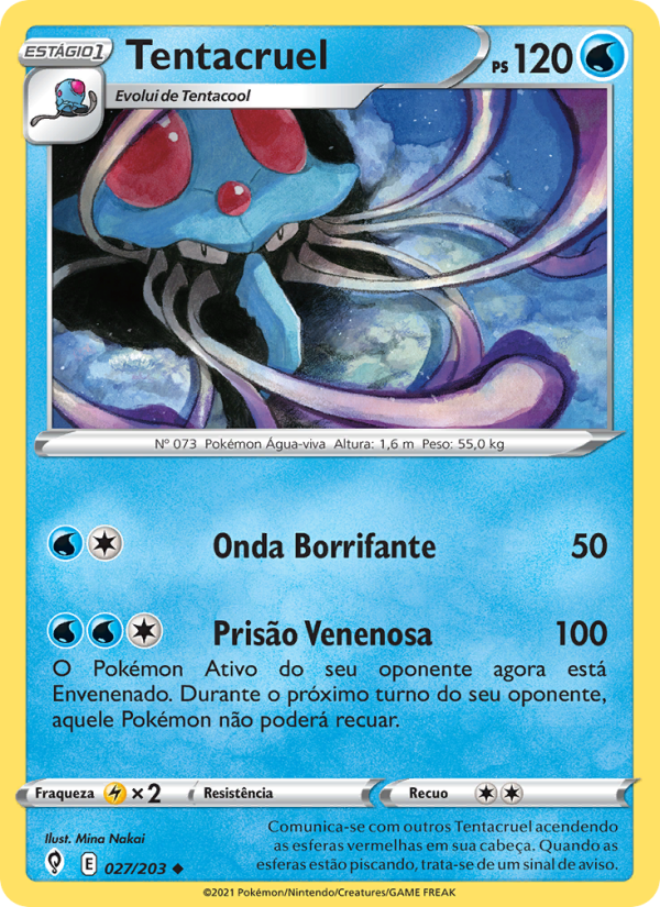 Tentacruel 27 — Céus em Evolução (Portuguese Pokémon TCG card)