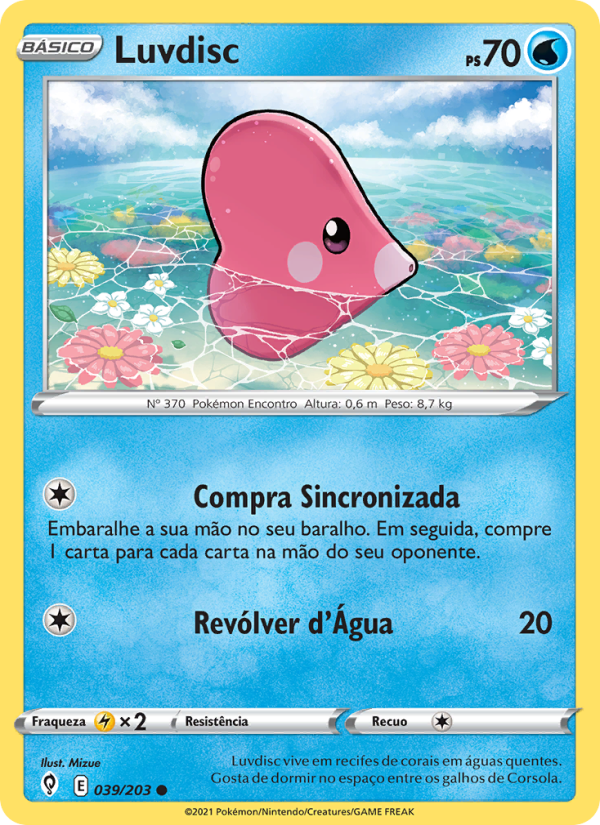 Luvdisc 39 — Céus em Evolução (Portuguese Pokémon TCG card)
