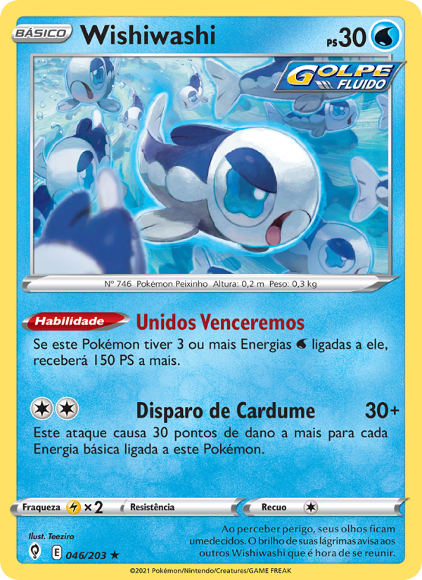 Wishiwashi 46 — Céus em Evolução (Portuguese Pokémon TCG card)