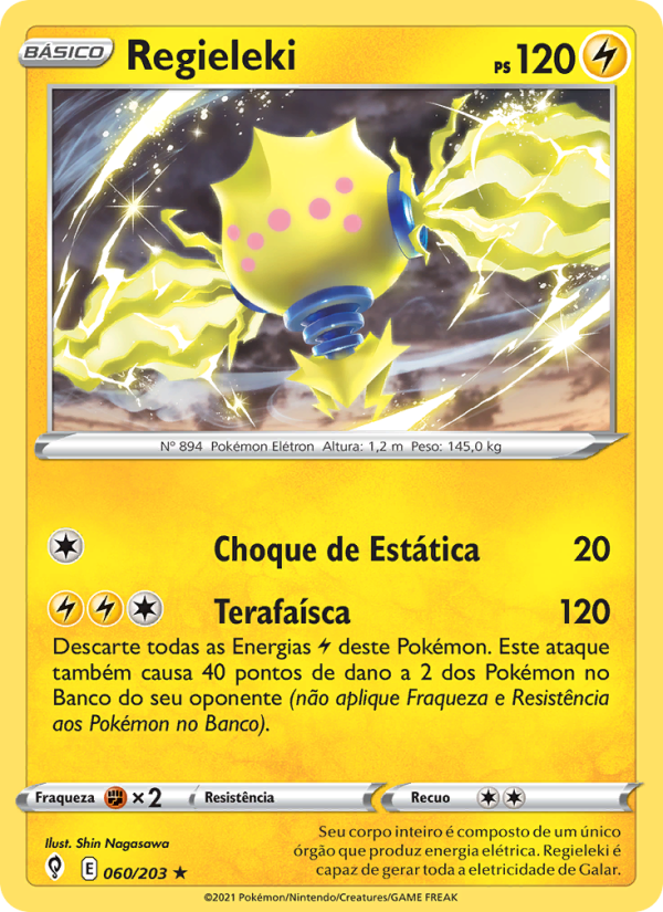 Regieleki 60 — Céus em Evolução (Portuguese Pokémon TCG card)