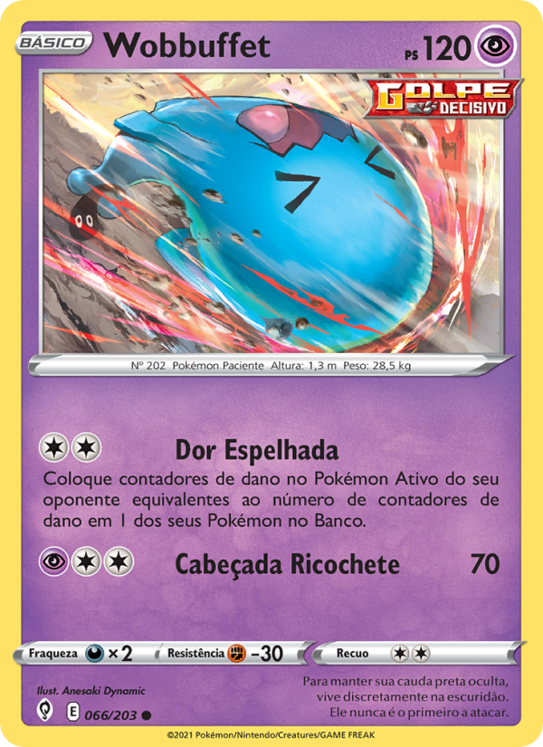 Wobbuffet 66 — Céus em Evolução (Portuguese Pokémon TCG card)
