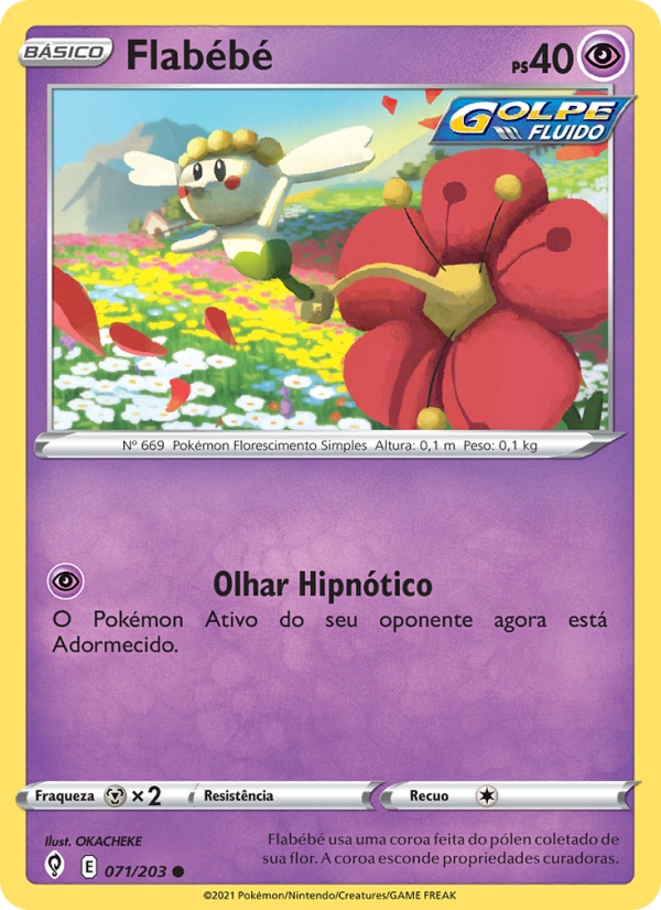 Flabébé 71 — Céus em Evolução (Portuguese Pokémon TCG card)