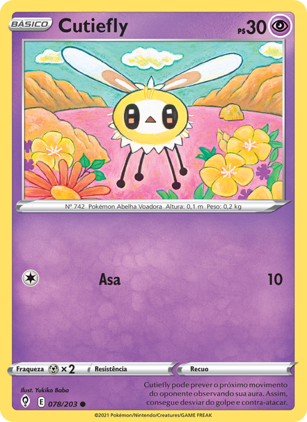 Cutiefly 78 — Céus em Evolução (Portuguese Pokémon TCG card)