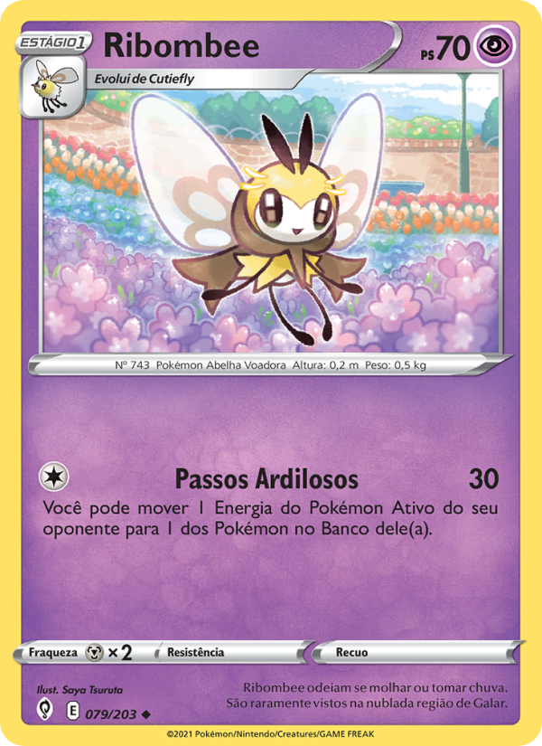 Ribombee 79 — Céus em Evolução (Portuguese Pokémon TCG card)