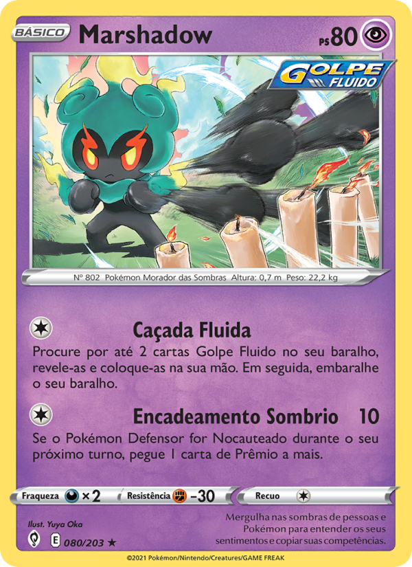 Marshadow 80 — Céus em Evolução (Portuguese Pokémon TCG card)