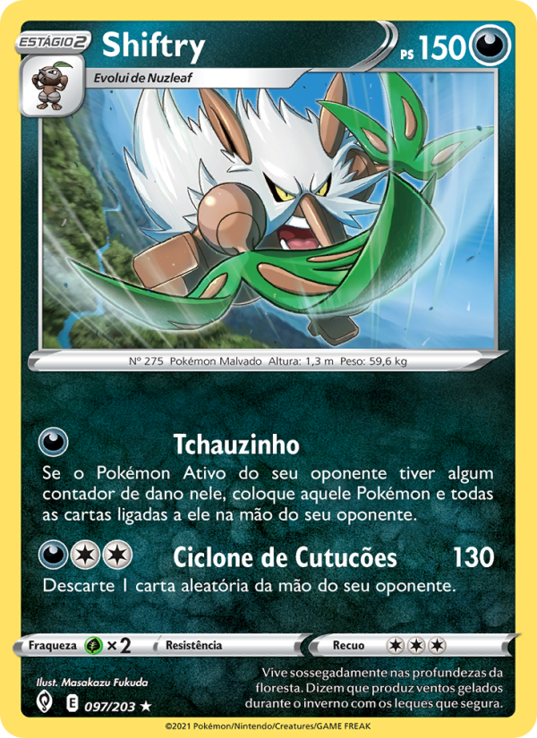 Shiftry 97 — Céus em Evolução (Portuguese Pokémon TCG card)