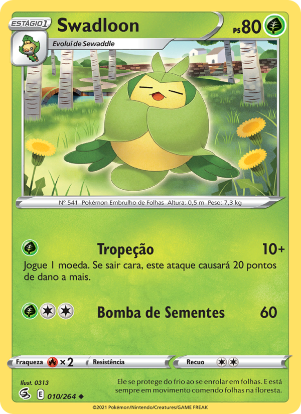 Swadloon 10 — Golpe Fusão (Portuguese Pokémon TCG card)