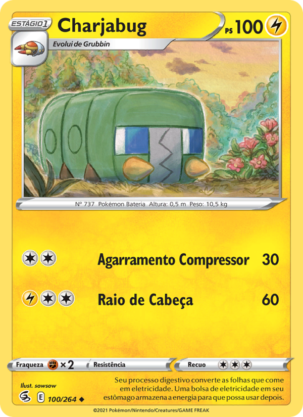 Charjabug 100 — Golpe Fusão (Portuguese Pokémon TCG card)