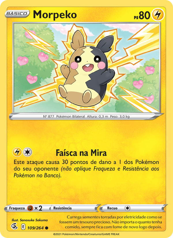Morpeko 109 — Golpe Fusão (Portuguese Pokémon TCG card)
