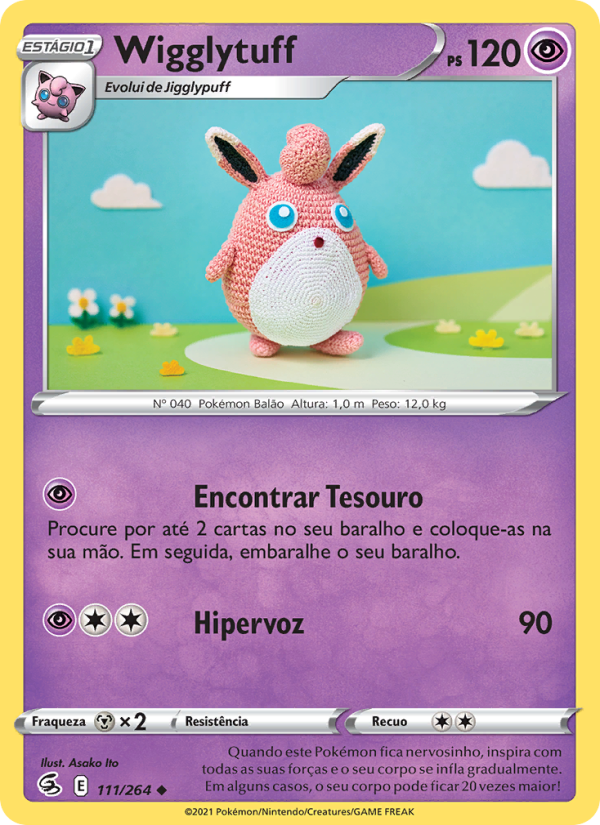 Wigglytuff 111 — Golpe Fusão (Portuguese Pokémon TCG card)