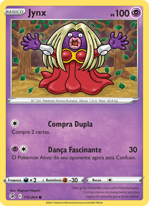 Jynx 112 — Golpe Fusão (Portuguese Pokémon TCG card)