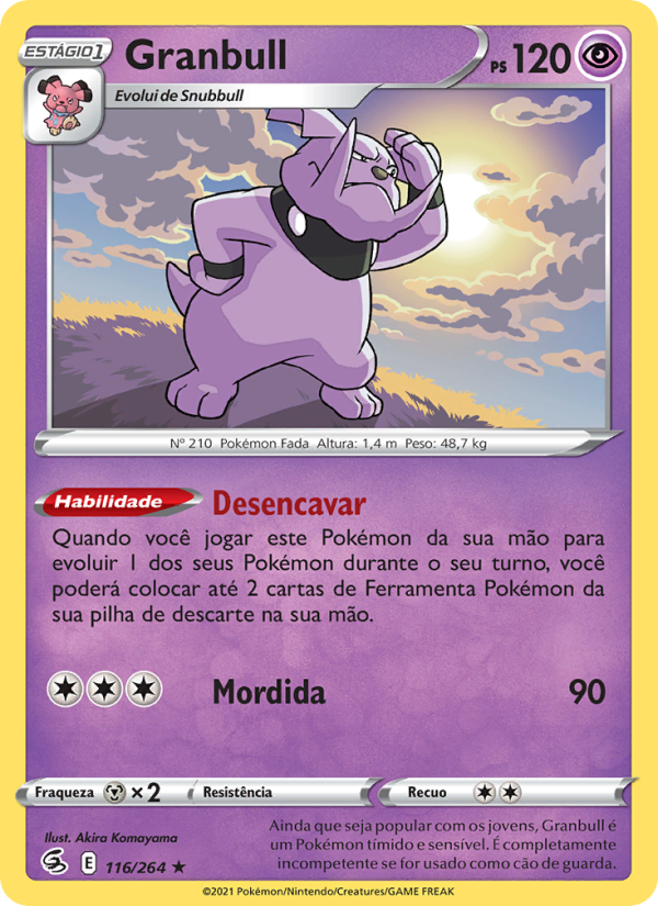Granbull 116 — Golpe Fusão (Portuguese Pokémon TCG card)