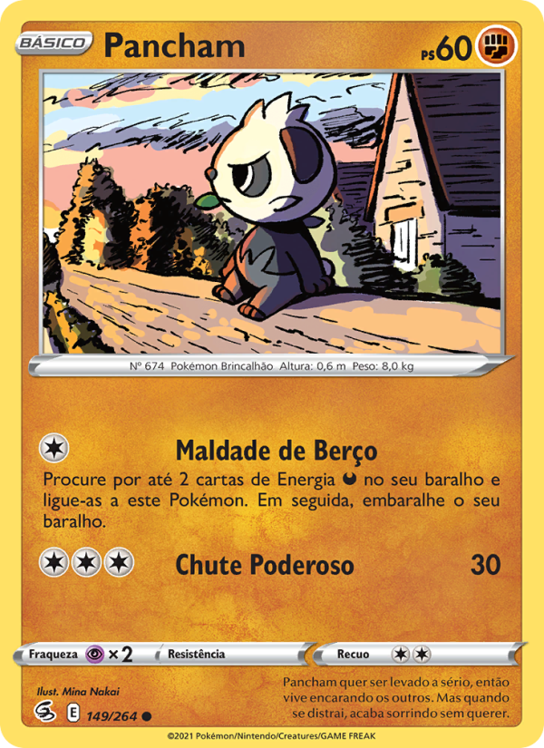 Pancham 149 — Golpe Fusão (Portuguese Pokémon TCG card)