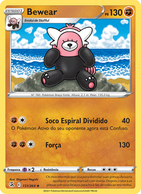 Bewear 151 — Golpe Fusão (Portuguese Pokémon TCG card)