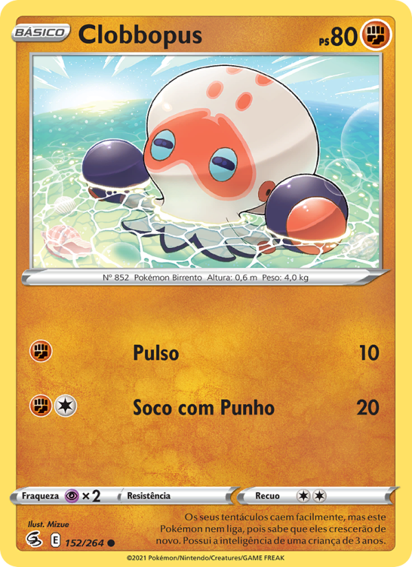 Clobbopus 152 — Golpe Fusão (Portuguese Pokémon TCG card)