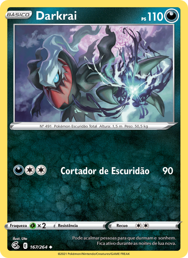 Darkrai 167 — Golpe Fusão (Portuguese Pokémon TCG card)