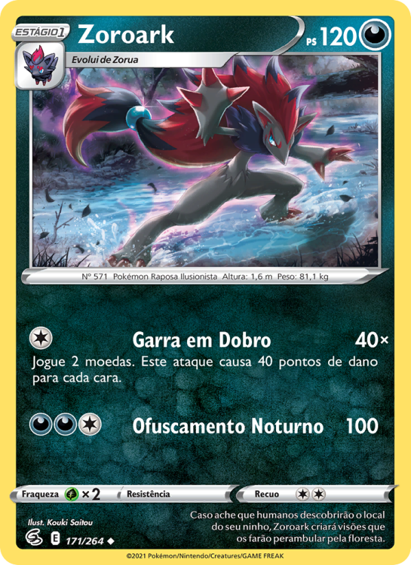 Zoroark 171 — Golpe Fusão (Portuguese Pokémon TCG card)
