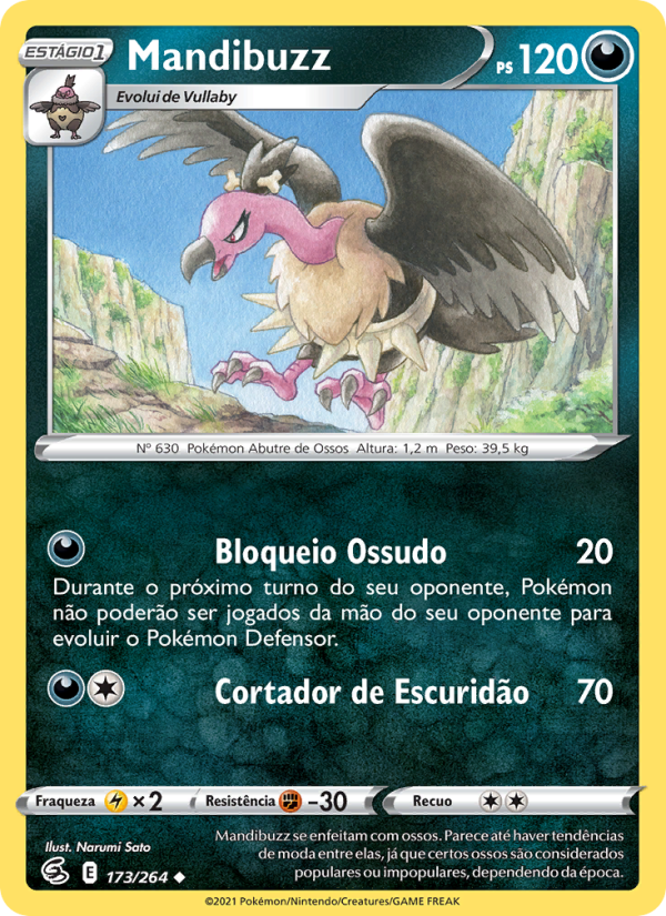 Mandibuzz 173 — Golpe Fusão (Portuguese Pokémon TCG card)
