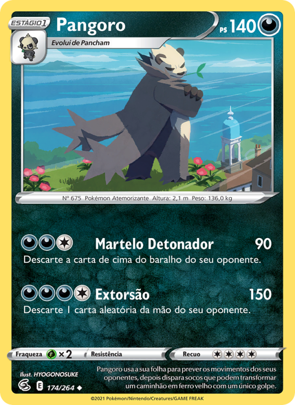 Pangoro 174 — Golpe Fusão (Portuguese Pokémon TCG card)