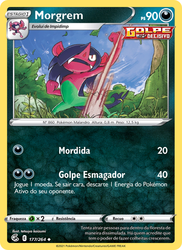 Morgrem 177 — Golpe Fusão (Portuguese Pokémon TCG card)